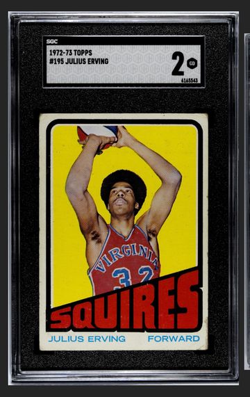1972 Topps Julius Erving #195 SGC 2 HOF Rookie Card