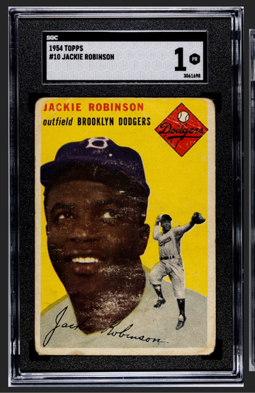 1954 Topps #10 Jackie Robinson SGC 1 Brooklyn Dodgers HOF Legend