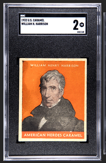 1932 U.S. Caramel William H. Harrison SGC 2 (Good) R114 American Heros