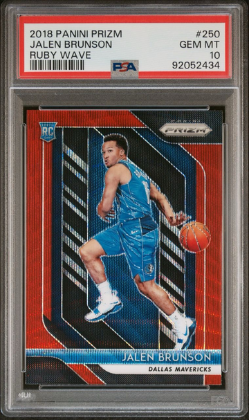 2018 PRIZM JALEN BRUNSON RUBY WAVE PSA 10