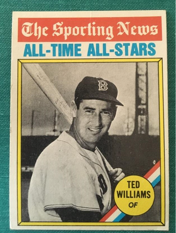 1976 Topps card #347, Ted Williams, Sporting News