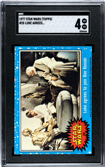 1977 Topps Star Wars Card #28, Luke agrees to join 