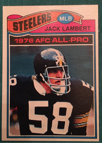 1977 Topps Football card #480, Jack Lambert