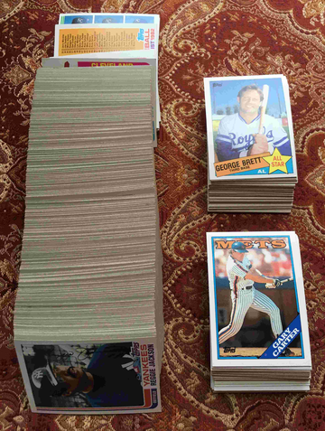 Lot of 400+, 1982, 1985, 1988 Topps Baseball Cards, Many HOF, Henderson, Ryan