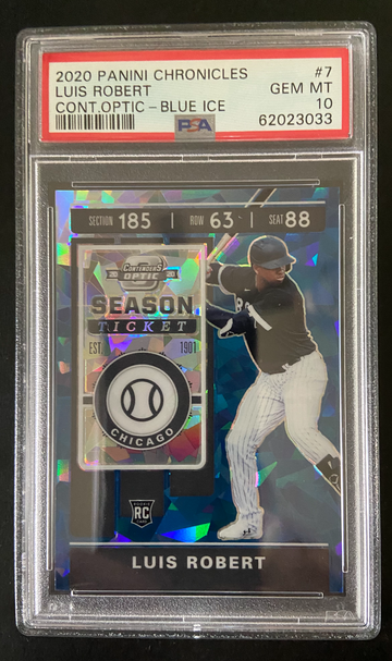 2020 Panini Chronicles Luis Robert /99 Optic Blue Ice PSA 10 GEM MINT