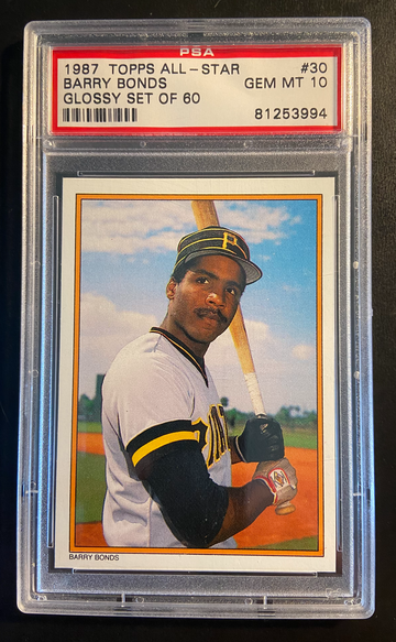 1987 Topps All Star Barry Bonds GLOSSY PSA 10 GEM MINT