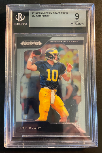 2019 Panini Prizm Draft Picks Tom Brady BGS 9 MINT