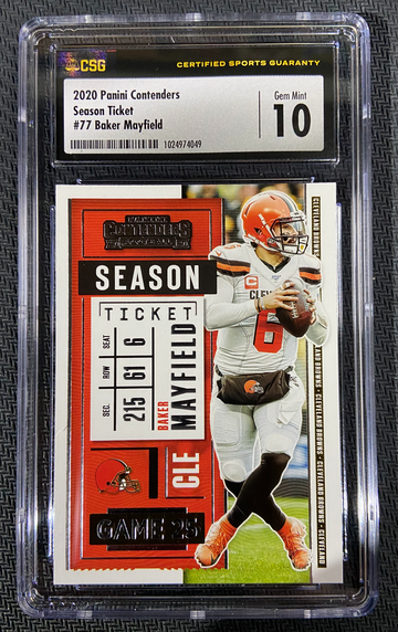 2020 Panini Contenders Baker Mayfield Season Ticket GEM MINT 10