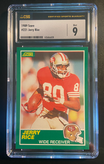 1989 Score Jerry Rice Graded MINT HOF