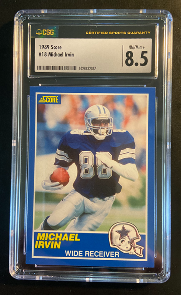 1989 Score Michael Irvin Rookie Graded HOF Centered & Sharp