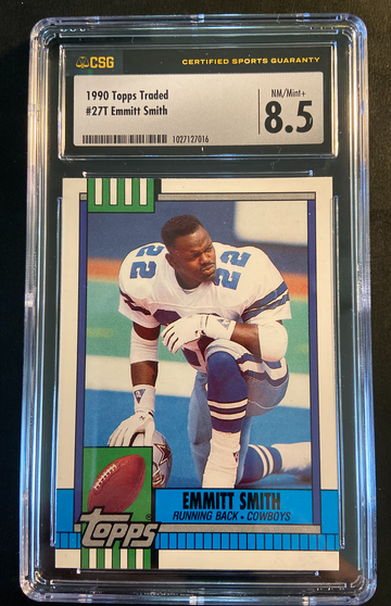 1990 Topps traded Emmitt Smith Rookie Graded HOF