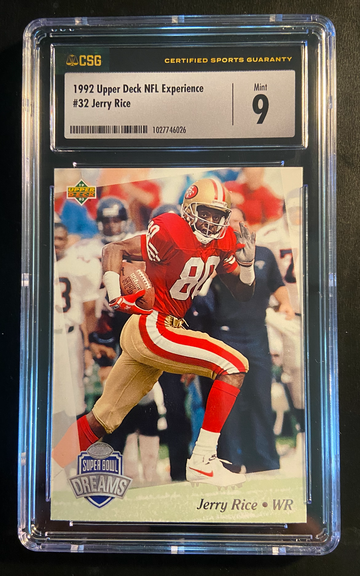 1992 Upper Deck Jerry Rice NFL Experience POP 2!! None Graded Higher