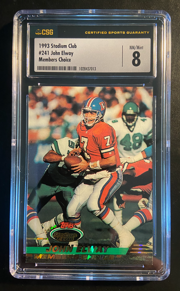 1993 Stadium Club John Elway Members Choice Graded HOF