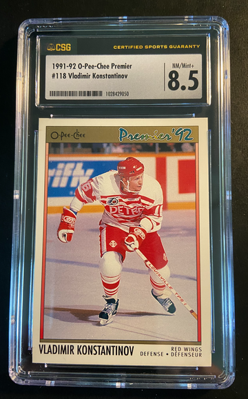 1991-92 O-Pee-Chee OPC Premier Vladimir Konstantinov Rookie HOF POP 1!