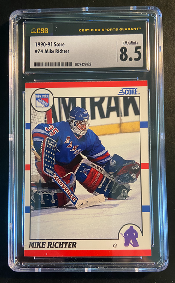 1990-91 Score Mike Richter Rookie Graded