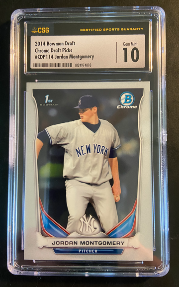 2014 Bowman Chrome Draft Picks Jordan Montgomery GEM MINT 10 HOT PLAYER, HOT TEAM!