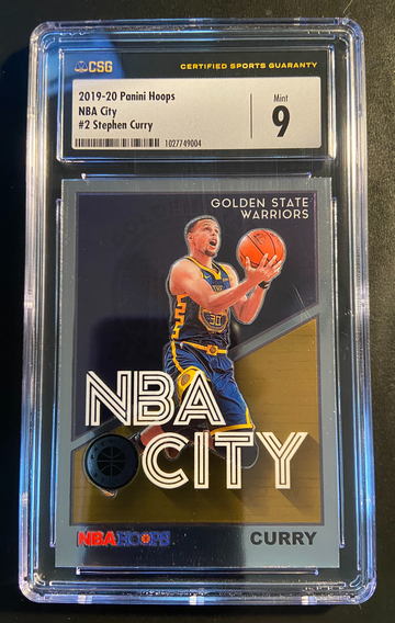 2019-20 Panini Hoops Stephen Curry Premium Stock NBA City Graded MINT Future HOFer!