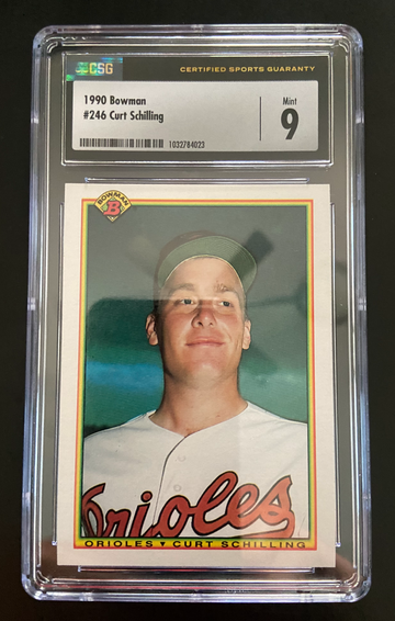 1990 Bowman ROOKIE Curt Schilling CSG 9 MINT ROOKIE