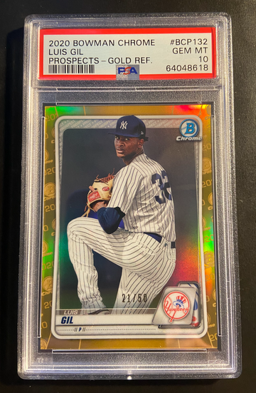 2020 Bowman Chrome Prospects POP 1!! Gold Refractor /50 PSA 10 GEM MINT