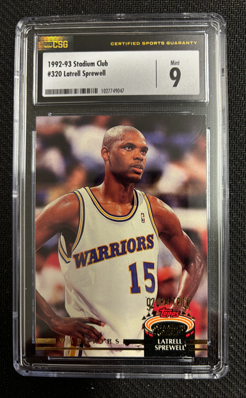 1992-93 Topps Stadium Club Latrell Sprewell RC MINT 9