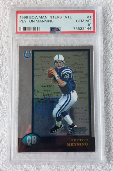 1998 Bowman Interstate #1 Peyton Manning PSA Gem Mint 10