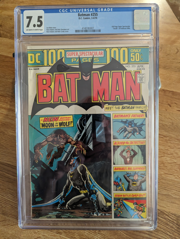 DC 1974 Batman 100 Page Comic #255 CGC 7.5 Neal Adams Art & Cover