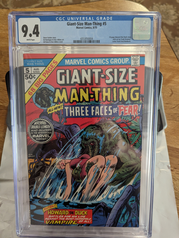 1975 Marvel Giant-Size Man-Thing #5 Comic CGC 9.4 1st Full Howard the Duck Story