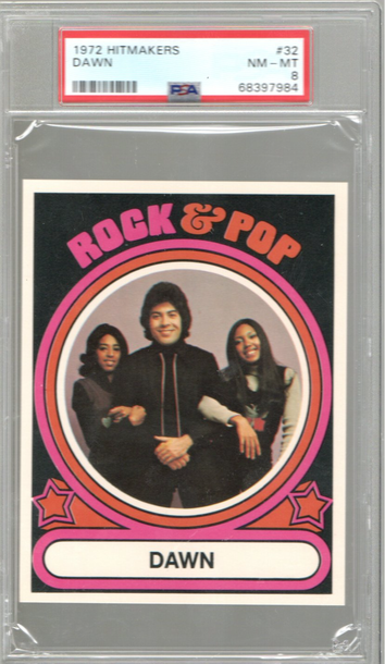 1972 HItmakers Non Sport Card #32 Tony Orlando & Dawn PSA NM-MT 8