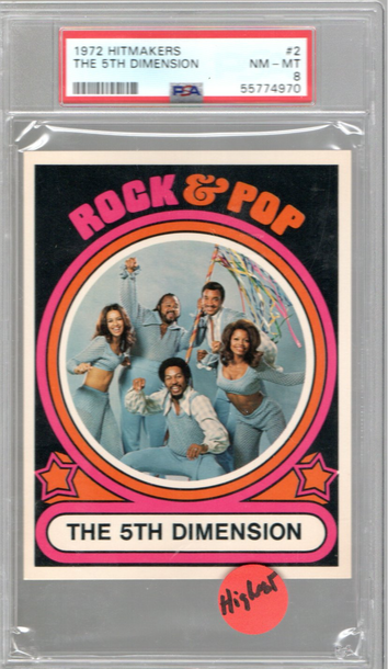 1972 HItmakers Non Sport Card #2 The 5TH Dimension PSA NM-MT 8