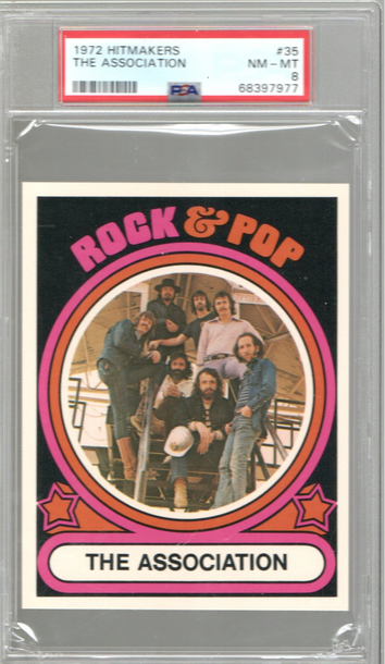 1972 HItmakers Rock & Pop Non Sport Card #35 The Association PSA NM-MT 8