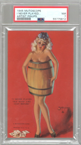 1945 Mutoscope Artist Pinups I Never Played Old Maid PSA NM 7