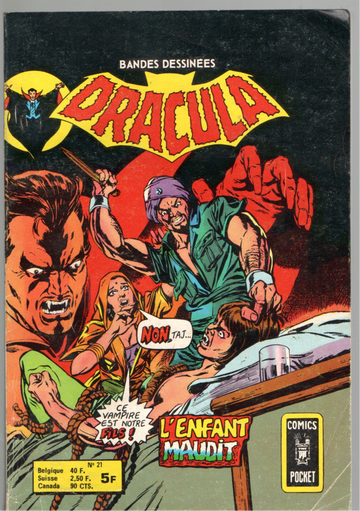 1978 Marvel French Comic Digest Tomb Of Dracula With 3 Stories Cover US #31