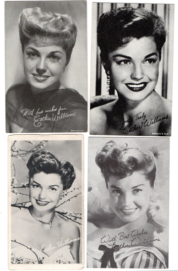1950 Exhibit Supply Mutoscope Lot of 7 Different Esther Williams Non Sport Cards