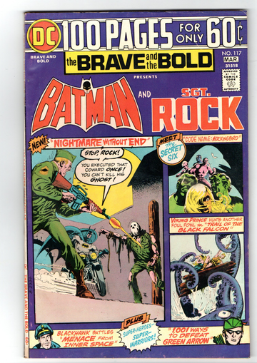 1974 DC Brave & The Bold #117 Batman & Sgt. Rock 100 Page Giant F/VF