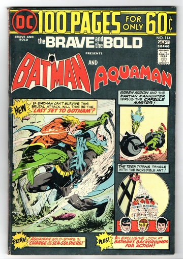 1974 DC Brave & The Bold #114 Batman & Aquaman 100 Page Giant F/VF