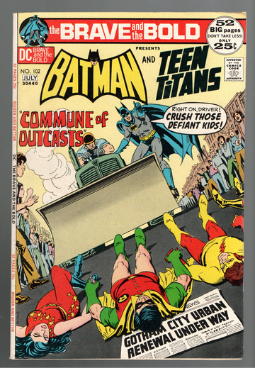 1971 DC Brave & The Bold #102 Teen Titans VF- 25 Cent 52 Page