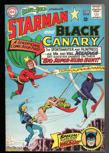1965 DC Comics Brave & the Bold #63 Starman &  Black Canary VG++/F-