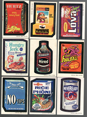 1973 Topps Wacky Packages Stickers Non Sport Card Lot 13, 3rd Series