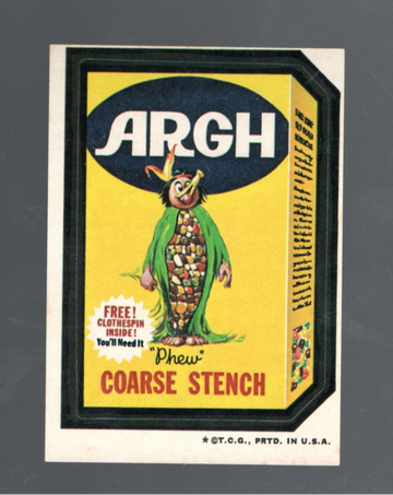 1973 Topps Wacky Packages Stickers Non Sport Card ARRGH Short Print Mid Grade