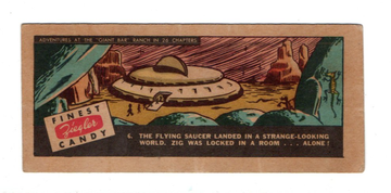 1949 Ziegler Finest Candy Extremely Rare #6 The Flying Saucer Non Sport Card