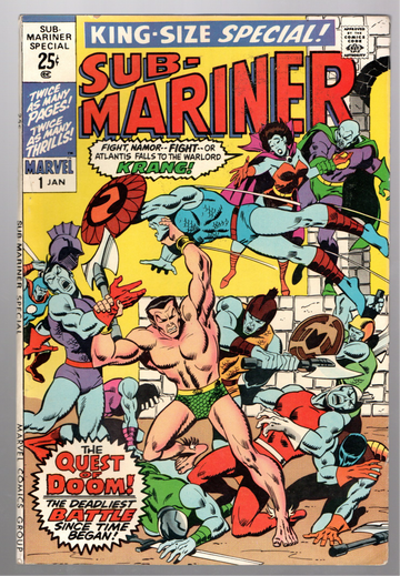 1971 Marvel Sub-Mariner Comic Book King Size Special #1 VF/NM Condition