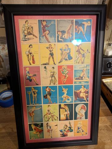 1944 Gum Inc. R59 American Beauties True Non Sport Cards 1/1 Uncut Sheet 24 Complete Set