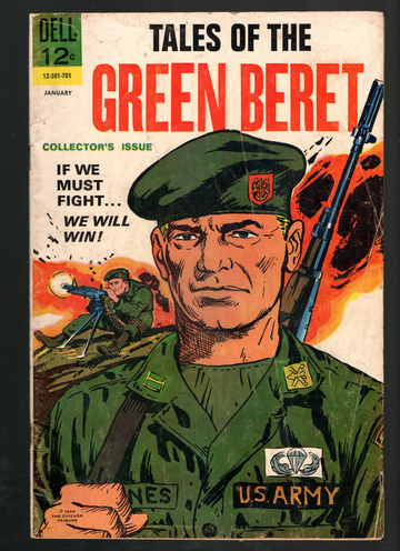 !967 Dell Comics #1 Tales Of The Green Beret VG Condition