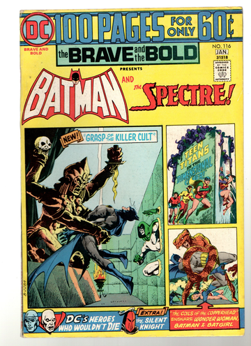 1974 DC Brave & The Bold #116 Batman & Spectre 100 Page Giant VF++