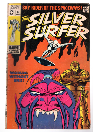 1968 Marvel Comic Book Silver Surfer #6 F-/FINE or so Condition