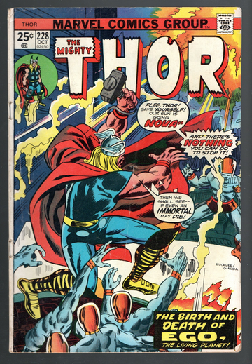 1974 Marvel Comics Mighty Thor #228 VG+/F- MVS Intact #40 Loki