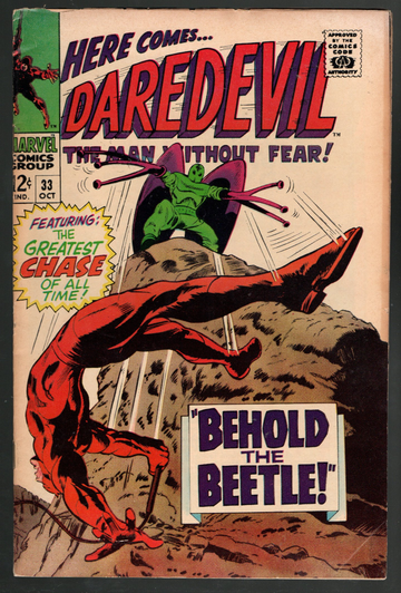 1967 Marvel Comic Book Daredevil #33 Super VF++ Condition