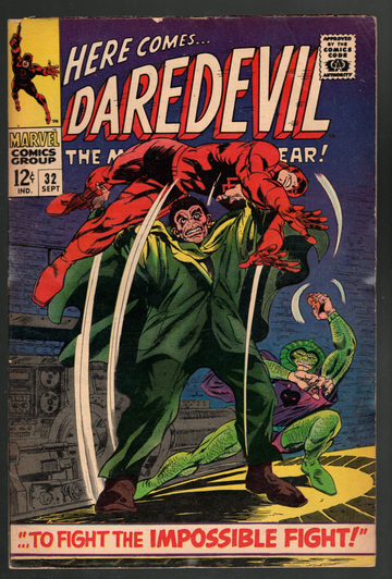 1967 Marvel Comic Book Daredevil #32 Super VF++ Condition