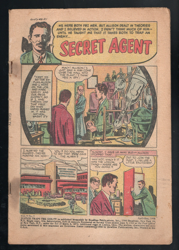 1956 Headline Publications Justice Traps the Guilty #2 & #3 Early Issues Coverless