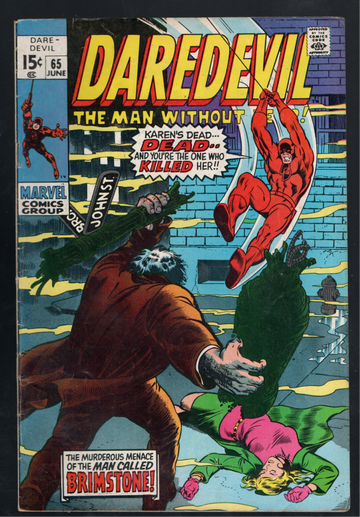 1967 Marvel Comic Book Daredevil #65 Nice Fine++ Condition